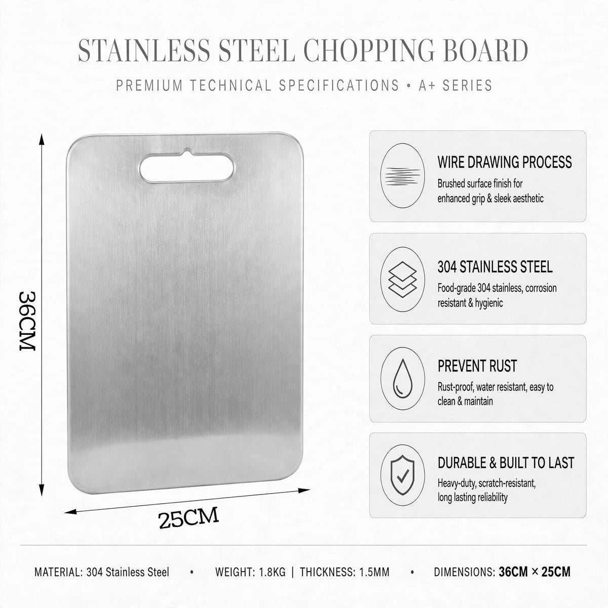 Signature Steel Chopping Board